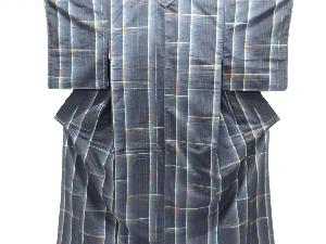 抽象模様織り出し手織り紬着物